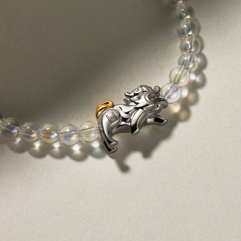 The Astrale - สร้อยข้อมือเทพเจ้าปี่เซียะมงคล อัญมณี Aurora Quartz
