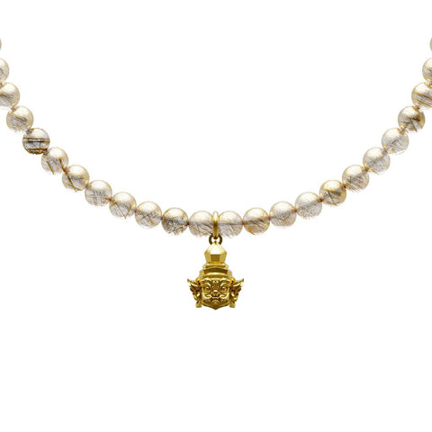 The Sumera | Gold Rutile Quartz - สร้อยข้อมือปลุกเสก องค์ท้าวเวสสุวรรณ อัญมณีไหมทองมงคล - The Vessavana Series - Harmenstone Thailand