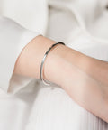 The Suwan Cuff | Celestial White - กำไลข้อมือท้าวเวสสุวรรณบันดาลทรัพย์ - The Vessavana Series - Harmenstone Thailand